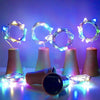 Copper Wire LED String Lights powered by Solar Wine Bottle Cork 10 Pack