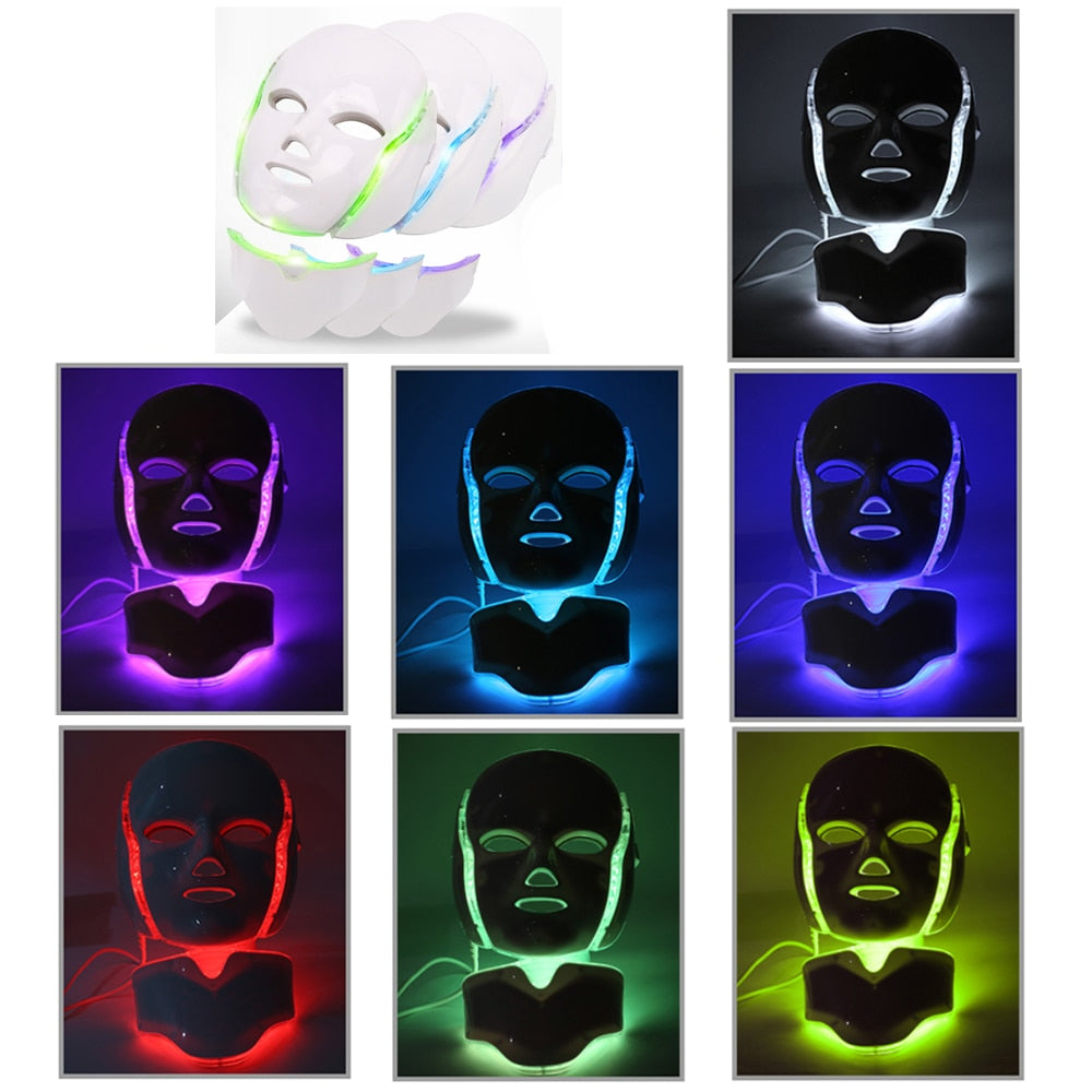 LIGHT Therapy Facial MASK - 7 Color LED Skin Rejuvenation Device