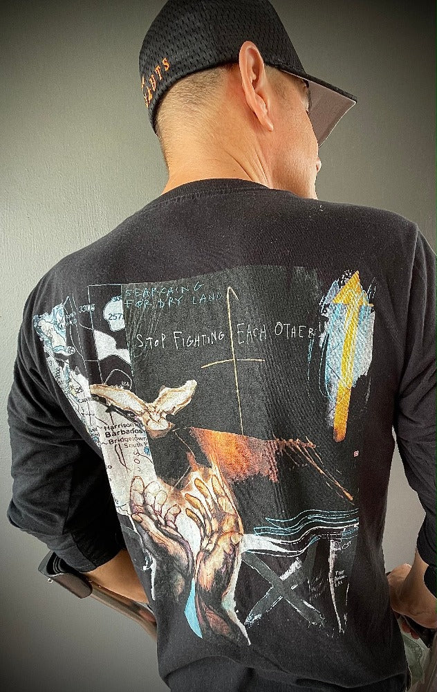 STOP FIGHTING - Unisex Long Sleeve Tee Print on Back