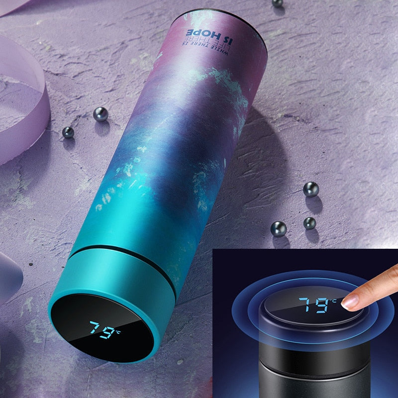 Thermos Bottle with Temperature Display