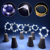 Copper Wire LED String Lights powered by Solar Wine Bottle Cork 10 Pack