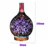 3D Glass Essential Aroma Oil Diffuser/Humidifier -7 Led Color Mode