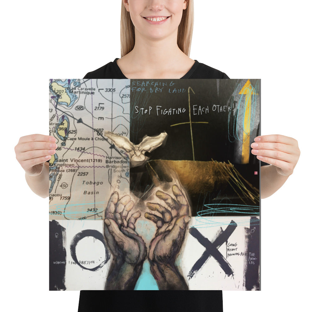STOP FIGHTING Photo paper poster