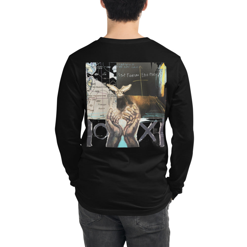 STOP FIGHTING - Unisex Long Sleeve Tee Print on Back